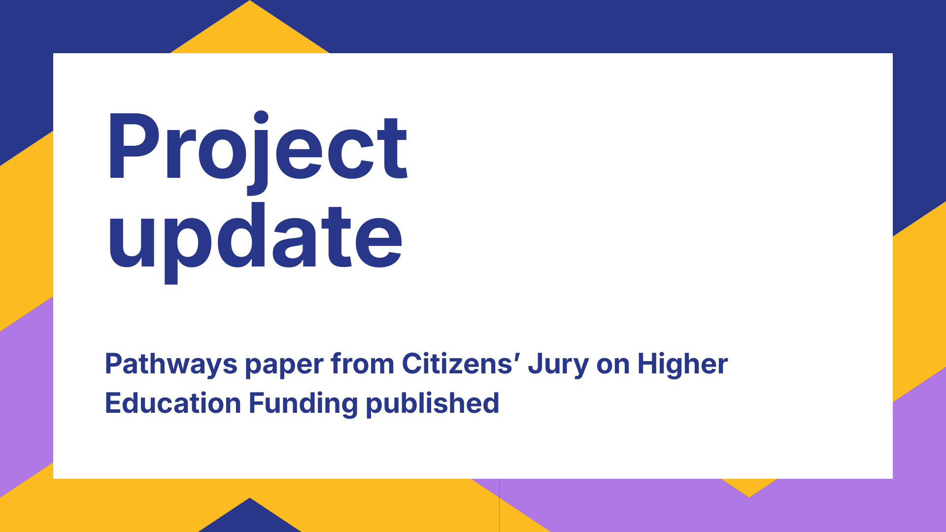 Third Citizens’ Jury paper looks at funding for different higher education pathways