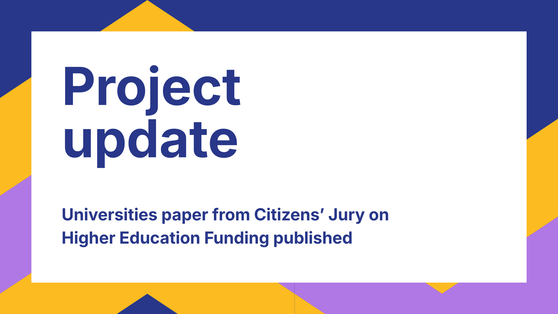 Final Citizens’ Jury paper examines how Scotland should fund universities