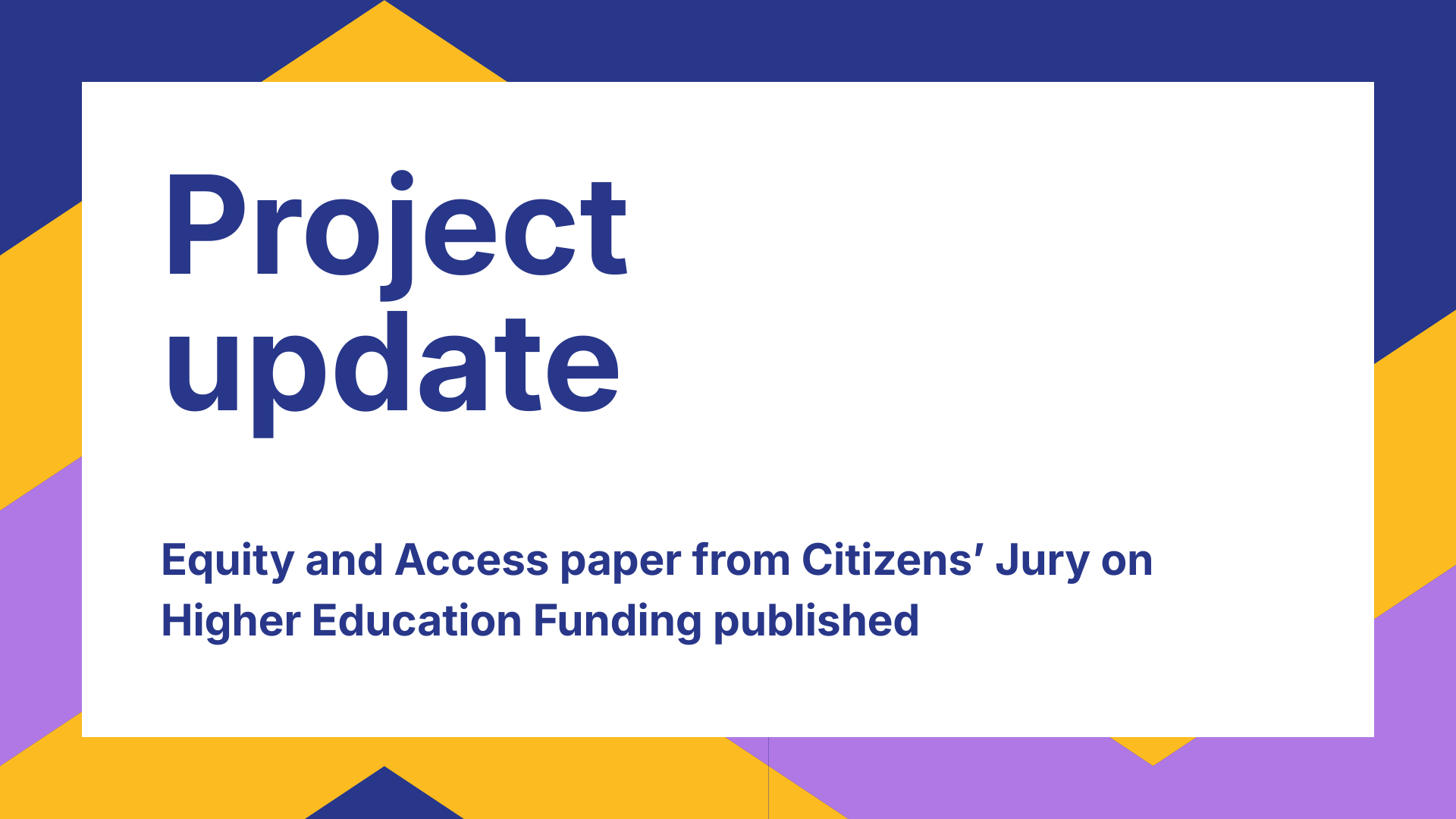 Second Citizens’ Jury paper showcases public views on higher education funding