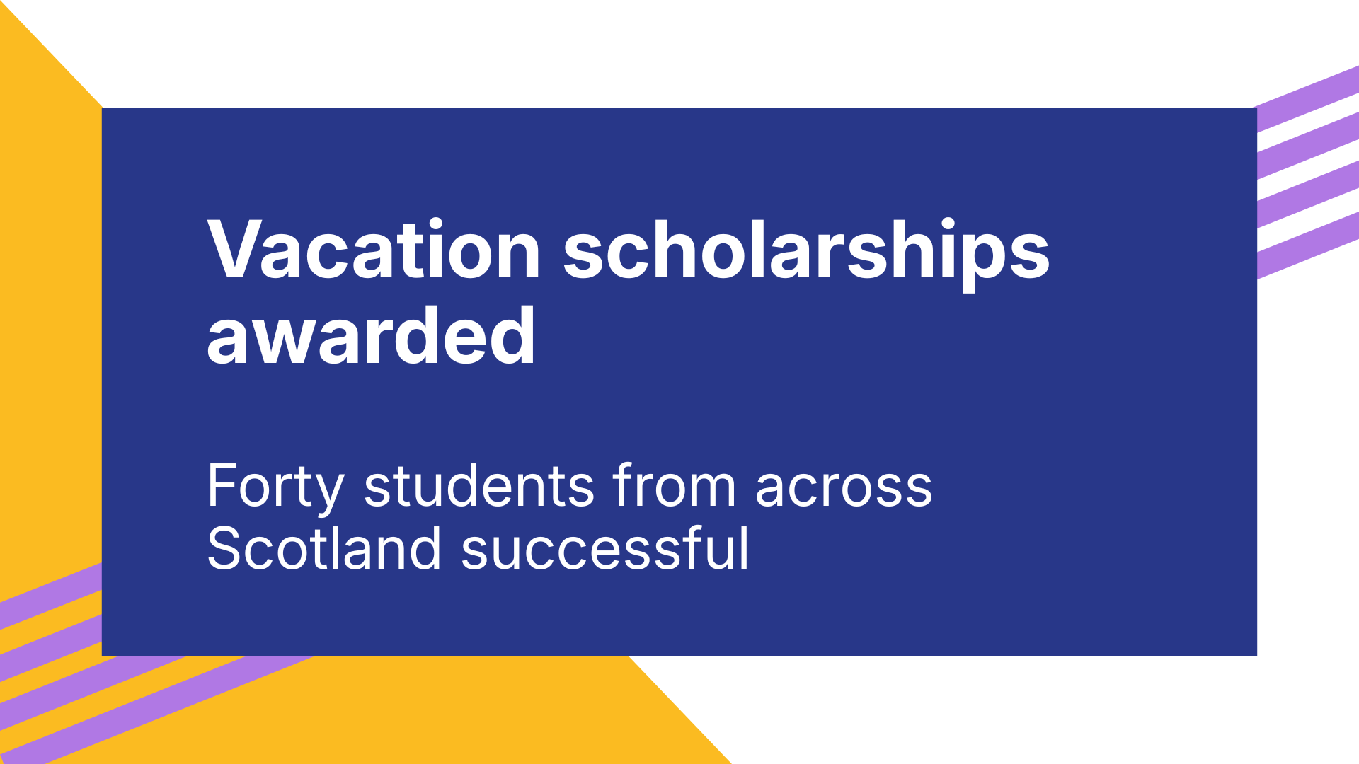 Forty students awarded Vacation Scholarships for self-led summer research projects